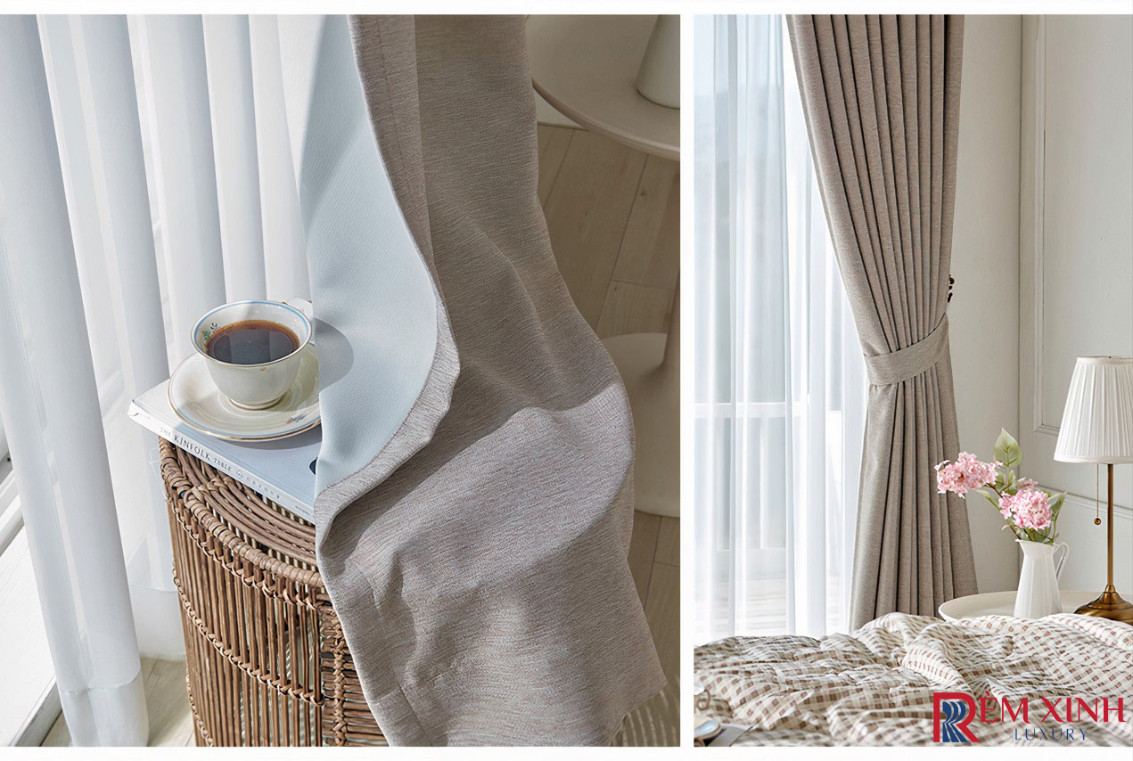 Rèm Vải Màu Be Nhạt Soft Beige 01