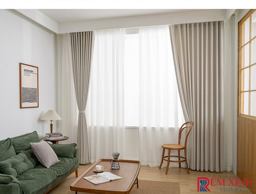 Rèm Vải Lightsand Màu Cát Mờ 03