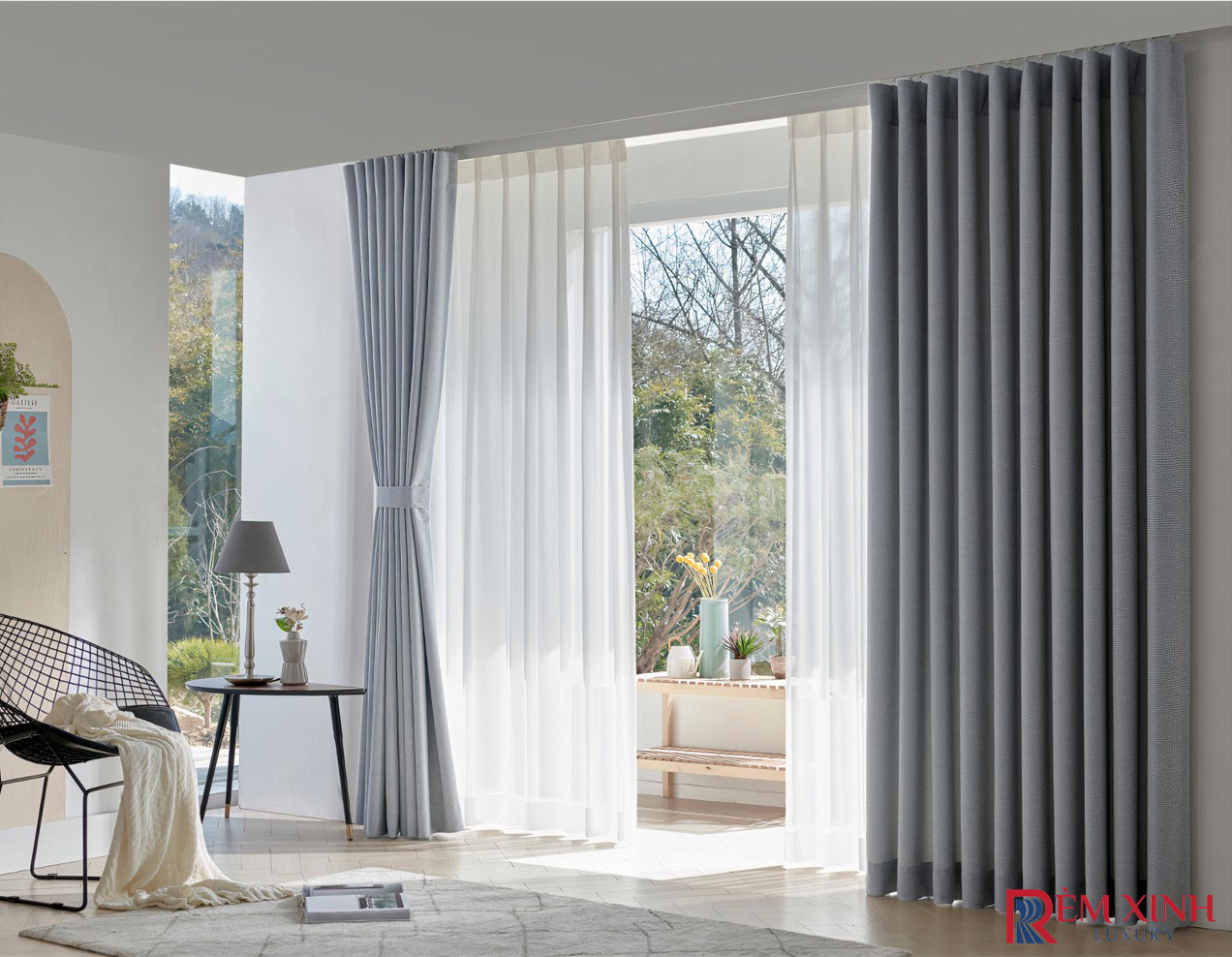 Rèm Vải Pure Gray - Màu Xám Tinh Khiết 04