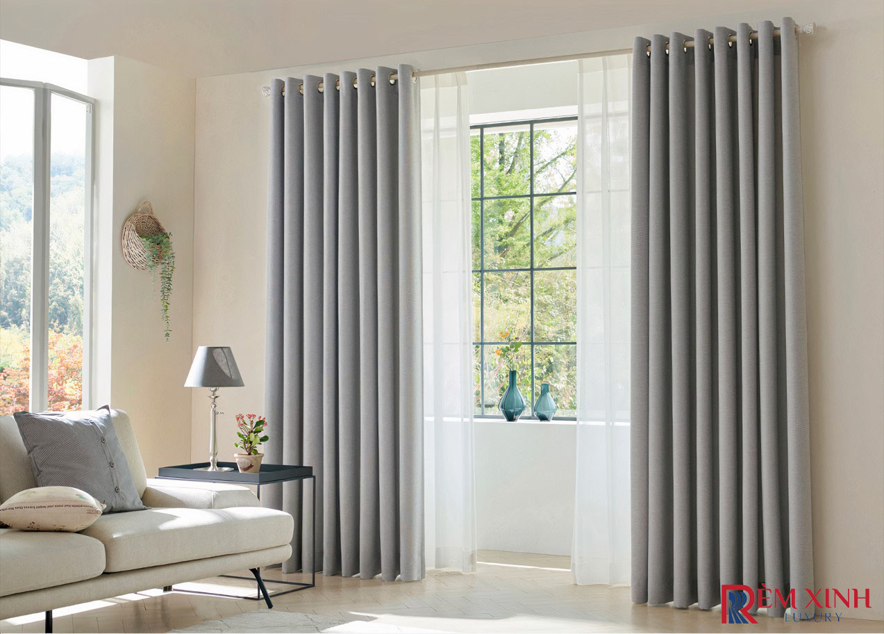 Rèm Vải Pure Gray - Màu Xám Tinh Khiết 05