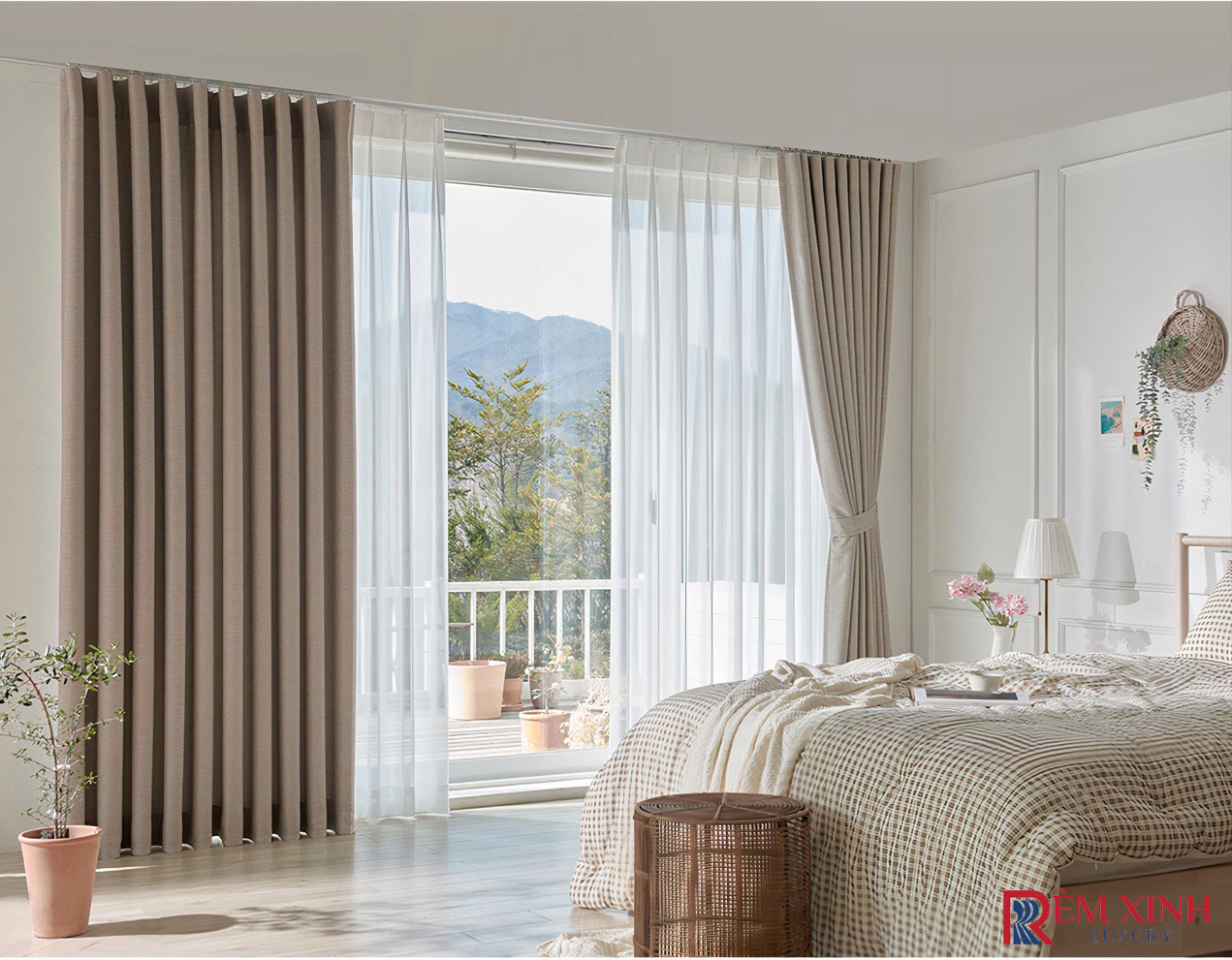 Rèm Vải Màu Be Nhạt Soft Beige 04